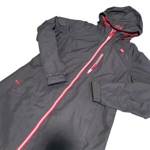 Helly Hansen Parka Jacket Womens Small Gray Pink Helly Tech Protection 1583
